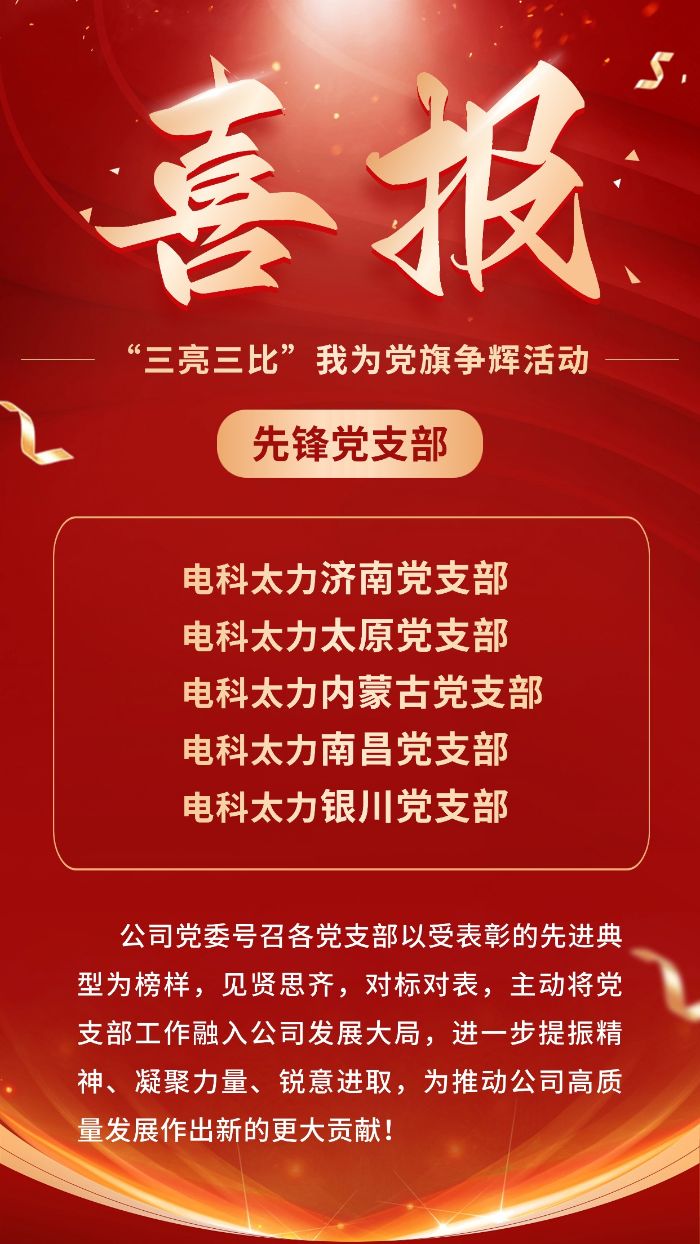 喜报-“三亮三比”先锋党支部